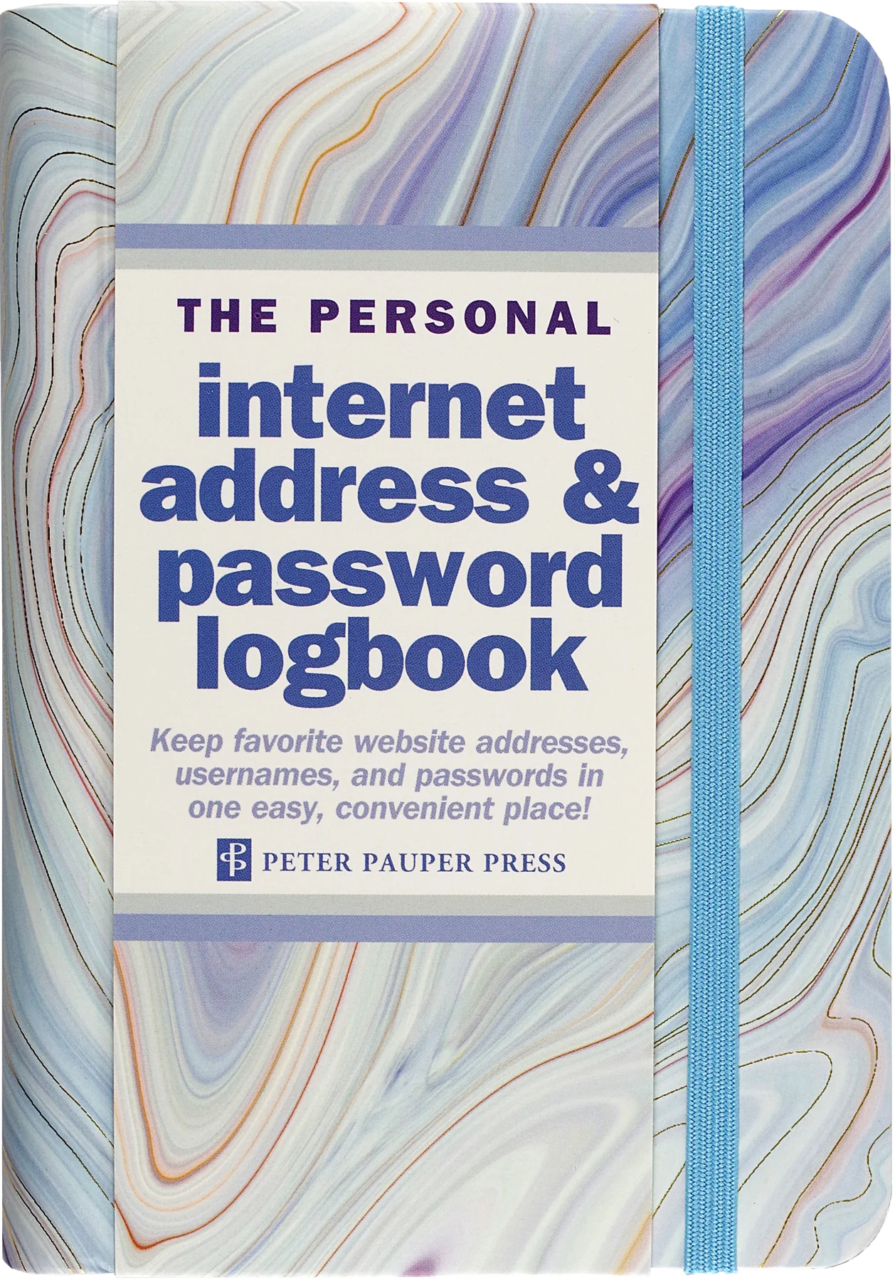 Internet Address & Password Logbook - Blue Agate