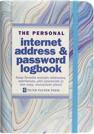 Internet Address & Password Logbook - Blue Agate