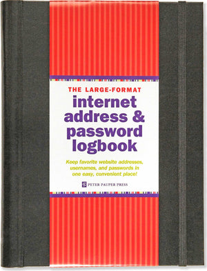 Large-Format Internet Address & Password Logbook