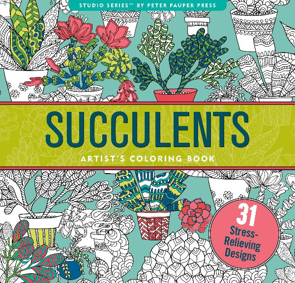 Succulents Artist's Coloring Book