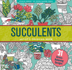 Succulents Artist's Coloring Book